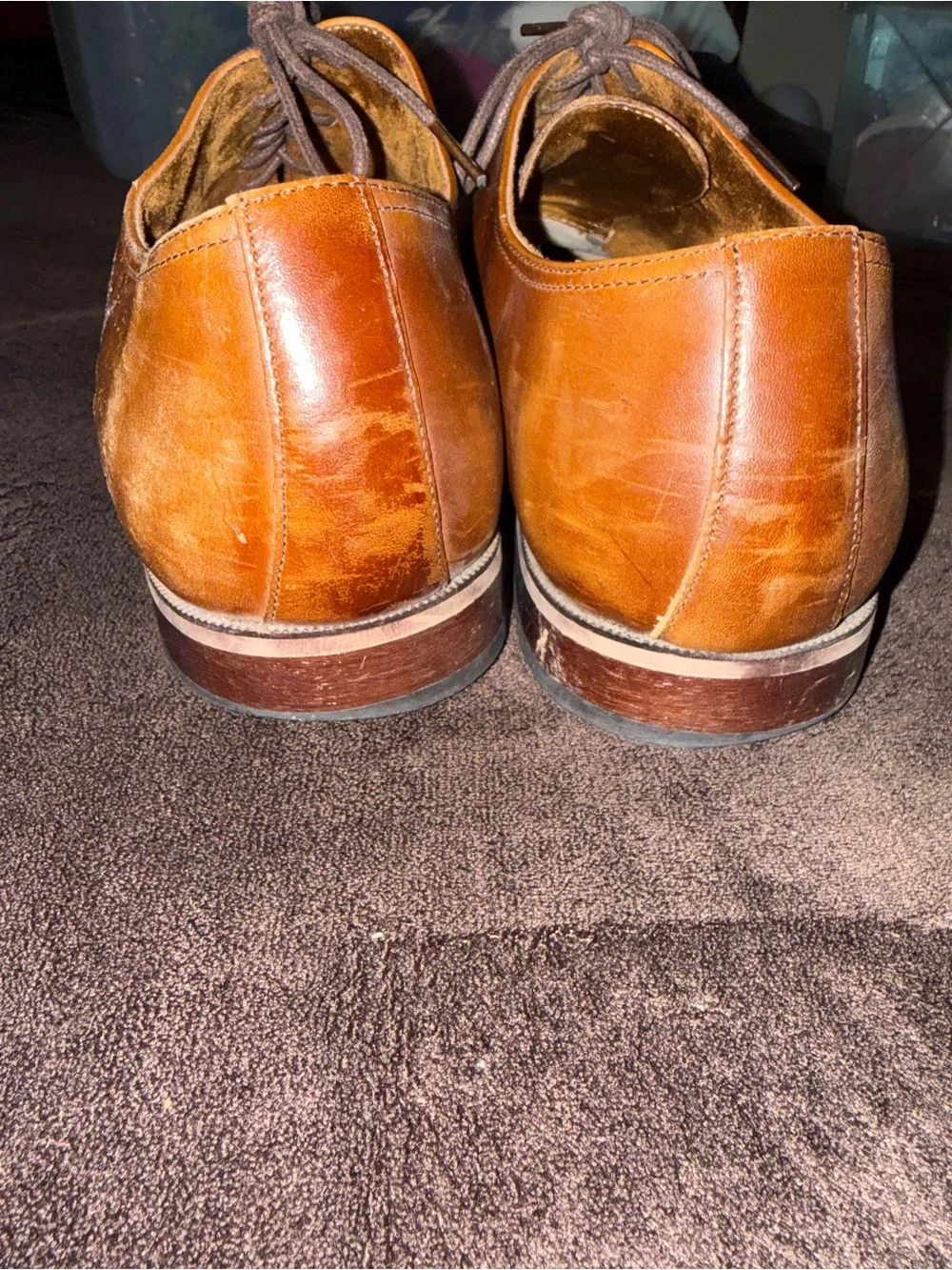 4 Pairs of Men's Black & Brown Leather Dress Shoes